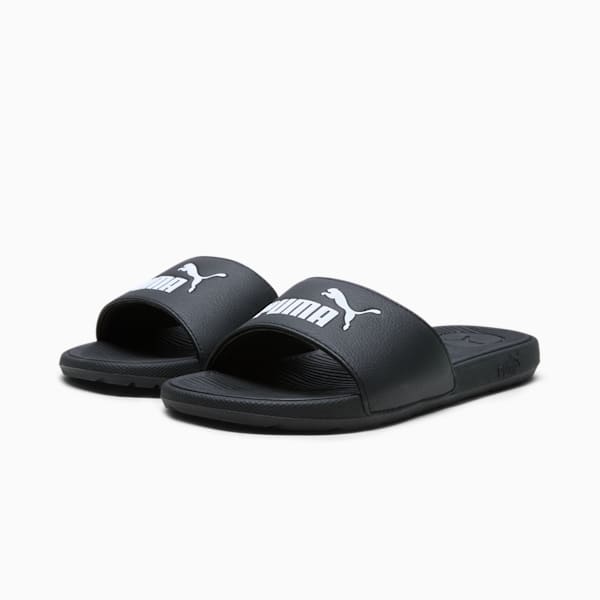 Cool Cat 2.0 Women's Slides, PUMA Black-PUMA White, extralarge