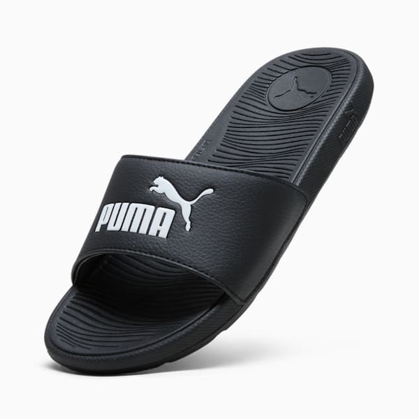 Cool Cat 2.0 Women's Slides, PUMA Black-PUMA White, extralarge