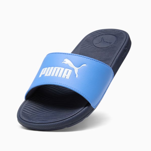 Cool Cat 2.0 Women's Slides, Blue Skies-PUMA White-New Navy, extralarge