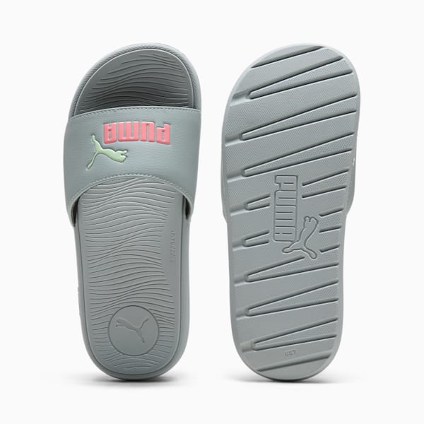 Cool Cat 2.0 Women's Slides, Cool Mid Gray-Passionfruit-Fresh Mint, extralarge