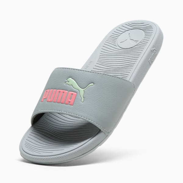 Cool Cat 2.0 Women's Slides, Cool Mid Gray-Passionfruit-Fresh Mint, extralarge