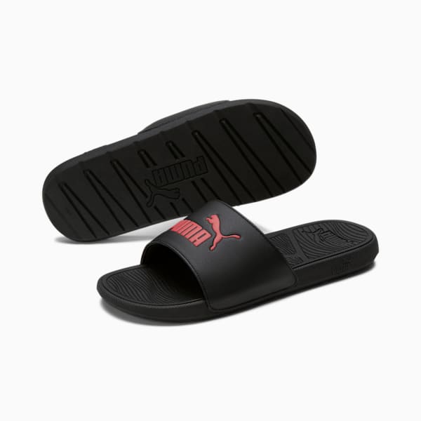 Cool Cat 2.0 Men's Slides, PUMA Black-PUMA Red, extralarge