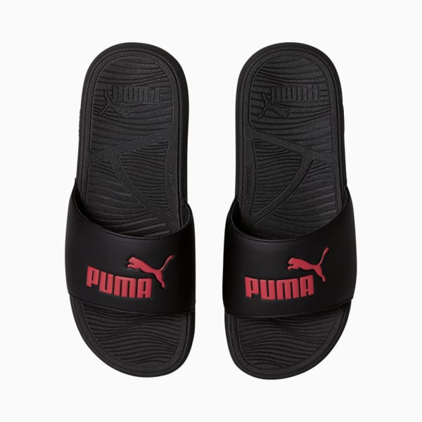 Cool Cat 2.0 Slides, PUMA Black-PUMA Red, extralarge