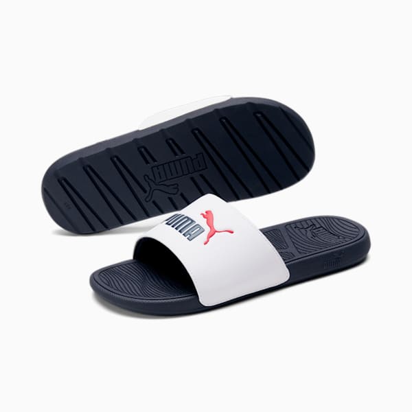 Cool Cat 2.0 Men's Slides, PUMA White-Parisian Night-PUMA Red, extralarge