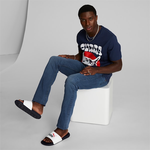 Cool Cat 2.0 Men's Slides, PUMA White-Parisian Night-PUMA Red, extralarge