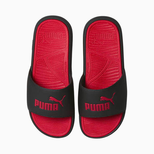 Cool Cat 2.0 Slides, PUMA Black-PUMA Red-PUMA Red, extralarge