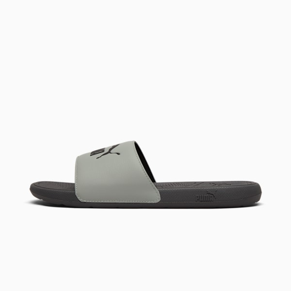 Cool Cat 2.0 Men's Slides, Smokey Gray-PUMA Black, extralarge