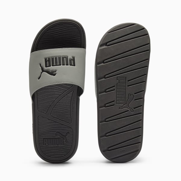Cool Cat 2.0 Men's Slides, Smokey Gray-PUMA Black, extralarge