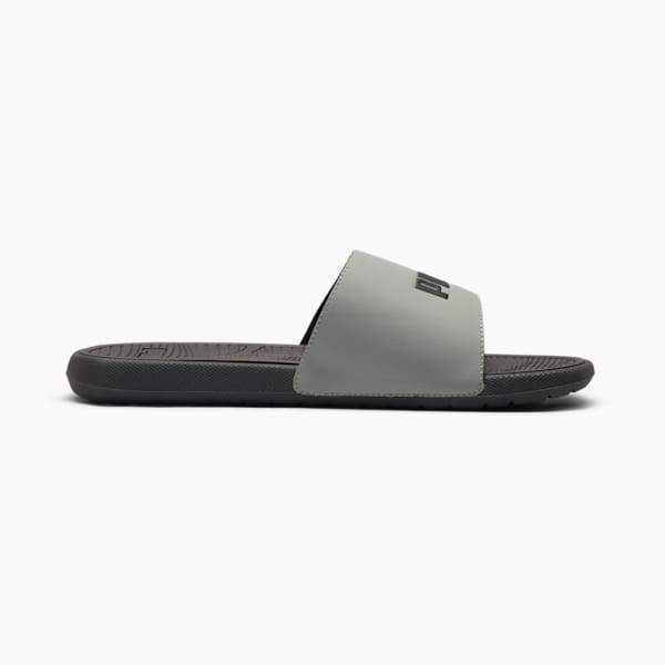 Cool Cat 2.0 Men's Slides, Smokey Gray-PUMA Black, extralarge