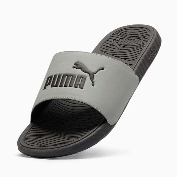 Cool Cat 2.0 Men's Slides, Smokey Gray-PUMA Black, extralarge