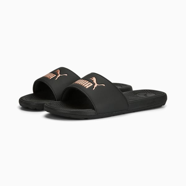 Cool Cat 2.0 BX Women's Slides, PUMA Black-Rose Gold, extralarge