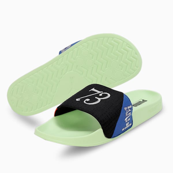 Leadcat 2.0 Hoops 73 Unisex Slides, PUMA Black-PUMA Silver-Royal Sapphire-Warm Earth, extralarge-IND