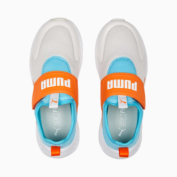 Evolve Slip On Youth Sneakers, Feather Gray-Rickie Orange-PUMA White-Hero Blue, extralarge-IND