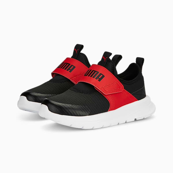 Tenis slip on para niños PUMA Evolve, PUMA Black-For All Time Red-PUMA White, extralarge