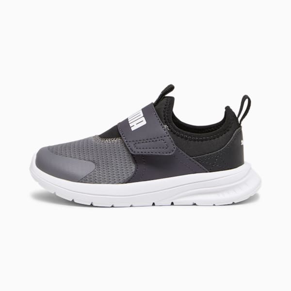 PUMA Evolve Slip-On Little Kids' Sneakers, Cool Dark Gray-PUMA Black-PUMA White, extralarge