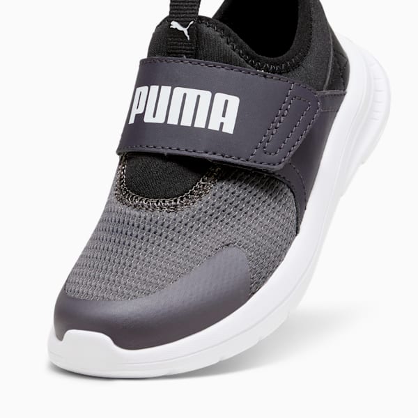 PUMA Evolve Slip-On Little Kids' Sneakers, Cool Dark Gray-PUMA Black-PUMA White, extralarge