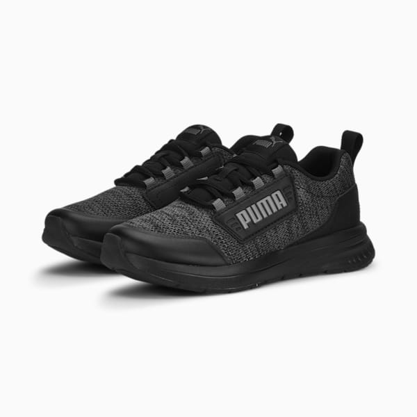 キッズ プーマ エボルブ ストリート スニーカー 22-25cm, PUMA Black-Cool Dark Gray, extralarge-JPN