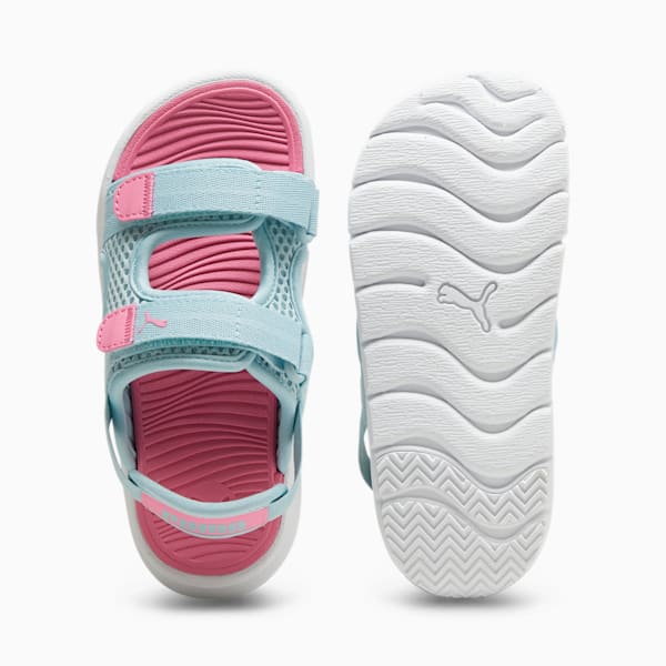 PUMA Evolve Little Kids' Sandals , Turquoise Surf-Fast Pink-PUMA White, extralarge