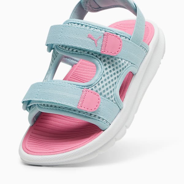 PUMA Evolve Little Kids' Sandals , Turquoise Surf-Fast Pink-PUMA White, extralarge