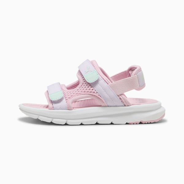 PUMA Evolve Little Kids' Sandals , Rose Mauve-Lilac Frost-Peaceful Blue, extralarge