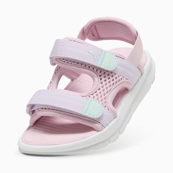PUMA Evolve Little Kids' Sandals , Rose Mauve-Lilac Frost-Peaceful Blue, extralarge