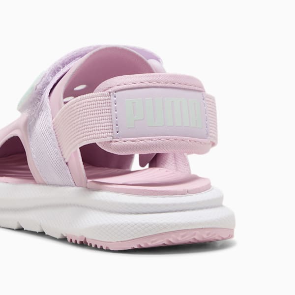 Sandalias para bebé con cierre alterno PUMA Evolve, Rose Mauve-Lilac Frost-Peaceful Blue, extralarge