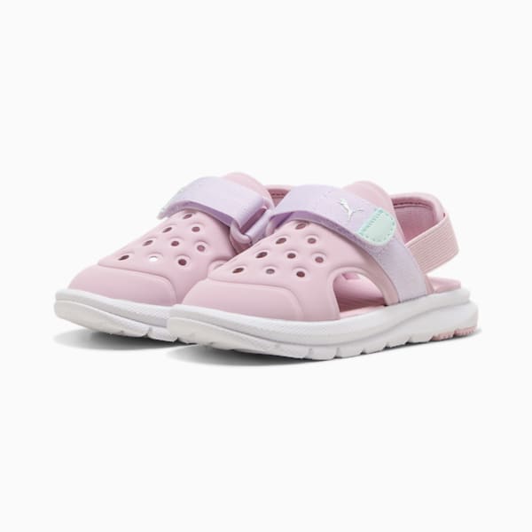 Sandalias para bebé con cierre alterno PUMA Evolve, Rose Mauve-Lilac Frost-Peaceful Blue, extralarge