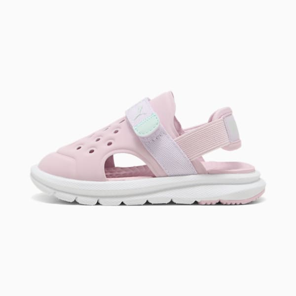 Sandalias para bebé con cierre alterno PUMA Evolve, Rose Mauve-Lilac Frost-Peaceful Blue, extralarge