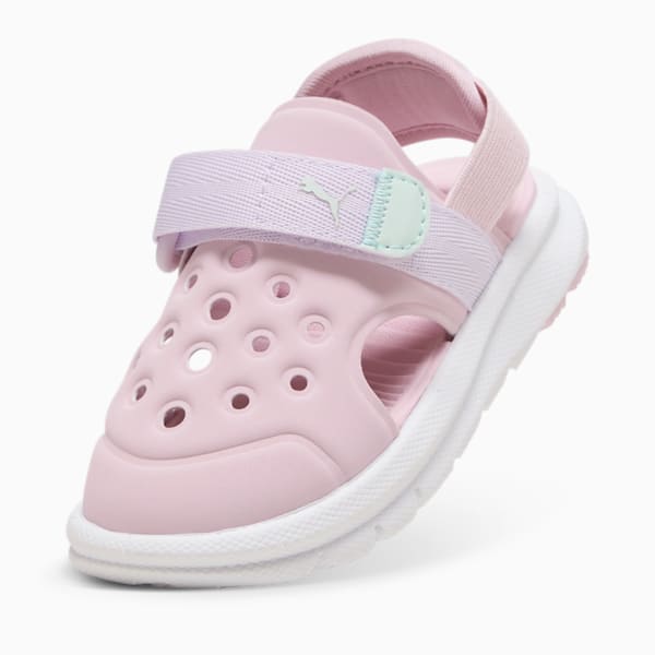 Sandalias para bebé con cierre alterno PUMA Evolve, Rose Mauve-Lilac Frost-Peaceful Blue, extralarge