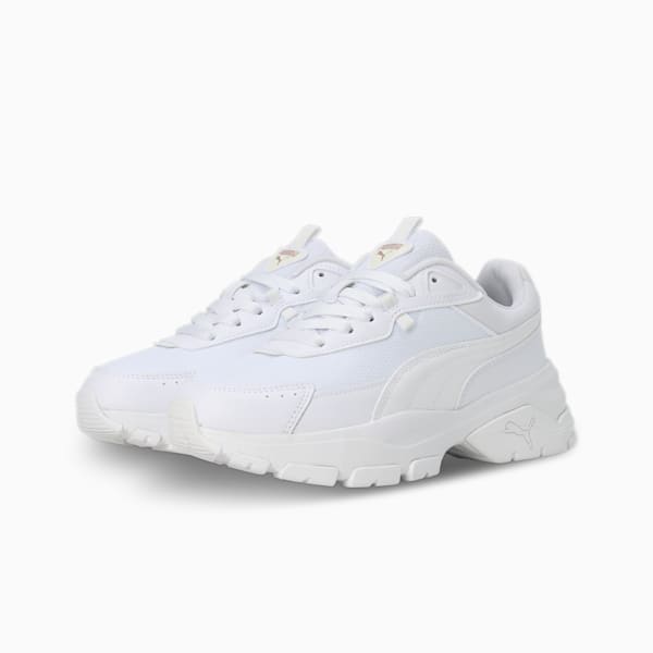 Cassia Via Women's Sneakers, PUMA White-Rose Gold-Warm White, extralarge-IND