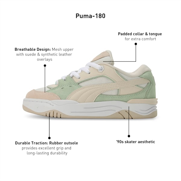 PUMA-180 Unisex Sneakers, Frosted Ivory-Fresh Mint, extralarge-IND