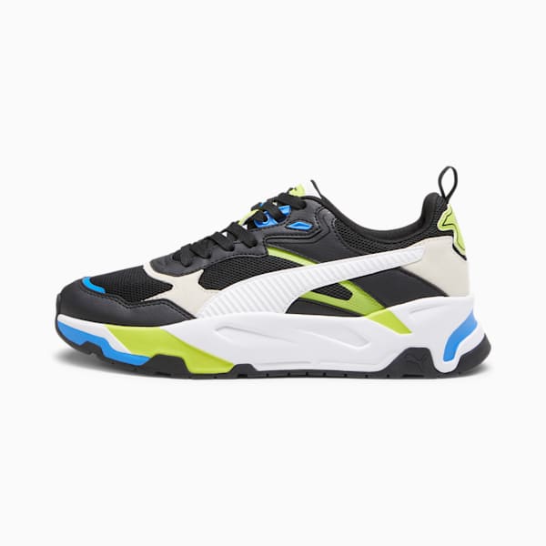 Trinity Men's Sneakers, PUMA Black-PUMA White-Lime Smash, extralarge