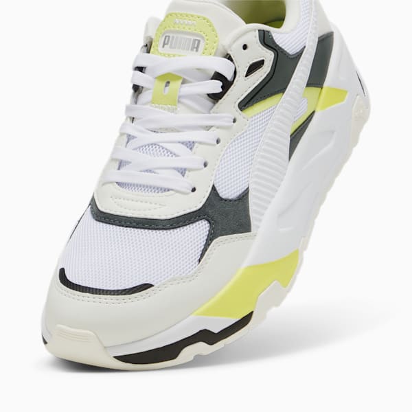 Tenis Hombre Trinity, Warm White-PUMA White-Mineral Gray-Lime Sheen, extralarge