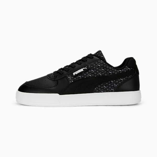 Puma Caven Logo Power Unisex Sneakers, PUMA Black-Cool Mid Gray-PUMA White, extralarge-IND