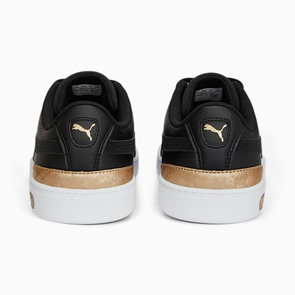 Vikky V3 Space Metallics Women's Sneakers, PUMA Black-PUMA Gold-PUMA White, extralarge-IND
