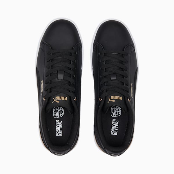 Vikky V3 Space Metallics Women's Sneakers, PUMA Black-PUMA Gold-PUMA White, extralarge-IND