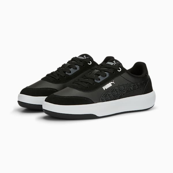Tori Laser Cut Women's Sneakers, PUMA Black-Strong Gray-PUMA Silver-PUMA White, extralarge-IND