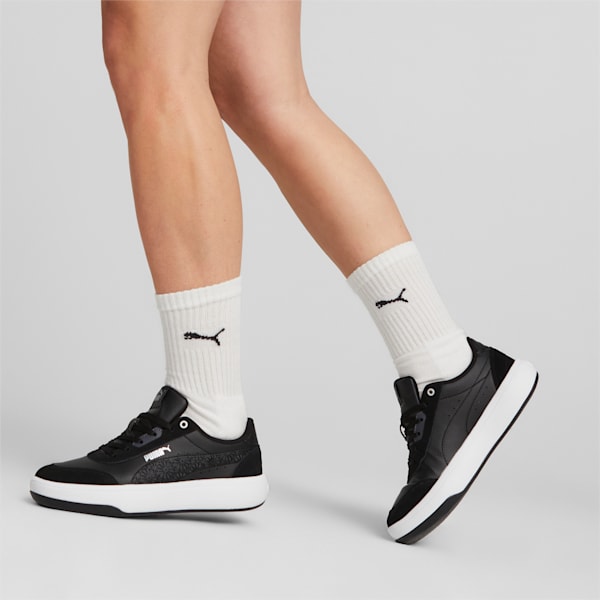 Tori Laser Cut Women's Sneakers, PUMA Black-Strong Gray-PUMA Silver-PUMA White, extralarge-IND