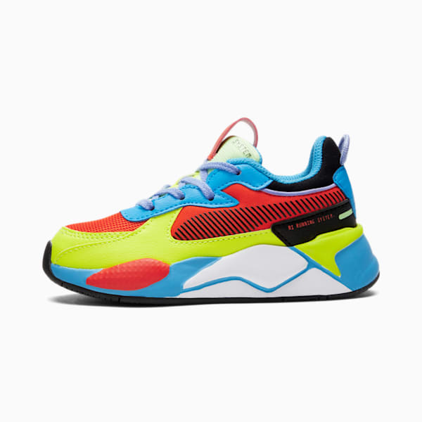 RS-X Water Fight Little Kids' Shoes, Cherry Tomato-Yellow Alert-Ocean Dive