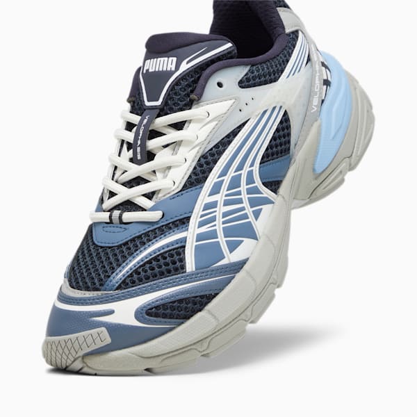 Zapatos deportivos Velophasis Phased, PUMA White-Inky Blue, extragrande