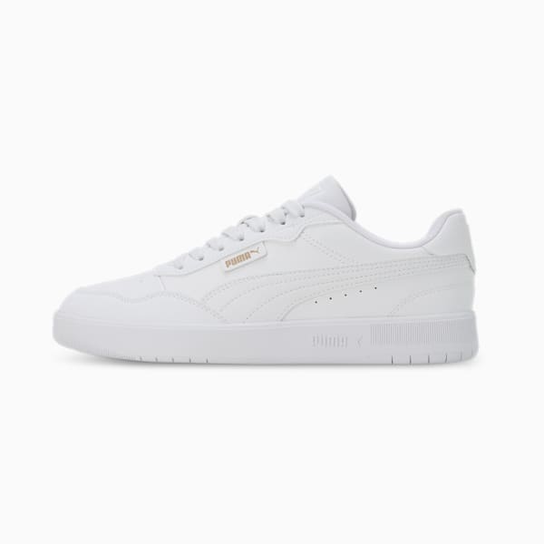 Court Ultra Lite Unisex Sneakers, PUMA White-PUMA White-PUMA Gold, extralarge-IND