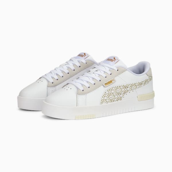 Jada Renew Laser Cut Women's Sneakers, PUMA White-Pristine-PUMA Gold, extralarge-IND