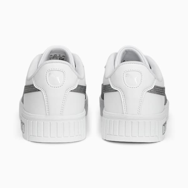Carina 2.0 Space Metallics Sneakers Women, PUMA White-Matte Silver-PUMA Silver