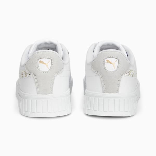 Carina 2.0 Laser Cut Women's Sneakers, PUMA White-Pristine-PUMA Gold, extralarge-IND