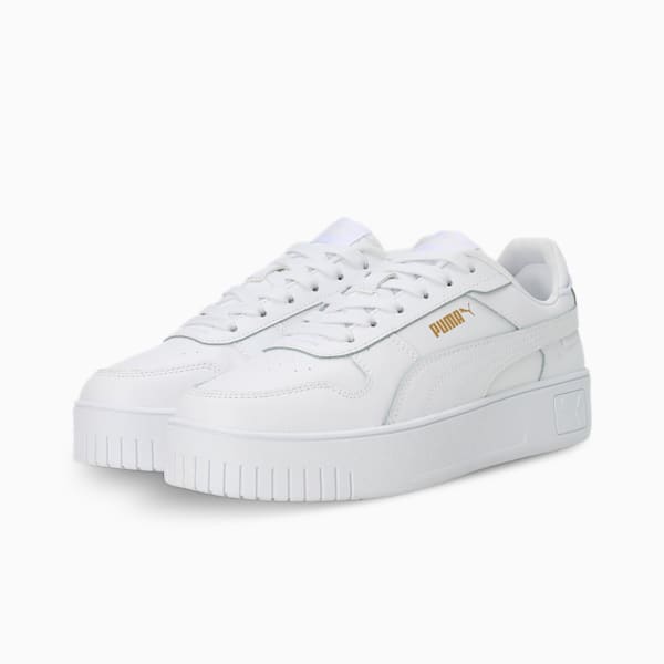 Carina Street Women's Sneakers, PUMA White-PUMA White-PUMA Gold, extralarge-IND
