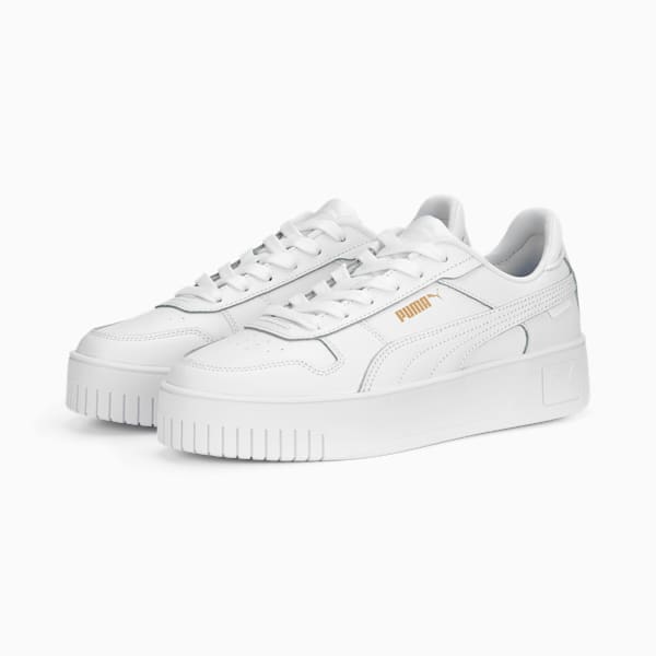 Carina Street Sneakers Women, PUMA White-PUMA White-PUMA Gold, extralarge