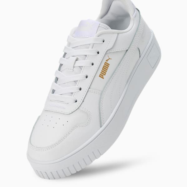 Carina Street Women's Sneakers, PUMA White-PUMA White-PUMA Gold, extralarge-IND