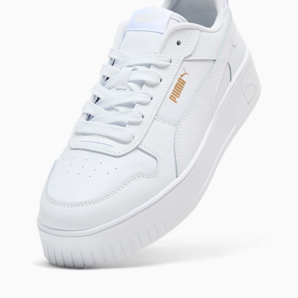 Tenis para mujer Carina Street, PUMA White-PUMA White-PUMA Gold, extralarge