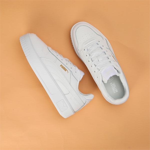 Carina Street Women's Sneakers, PUMA White-PUMA White-PUMA Gold, extralarge-IND
