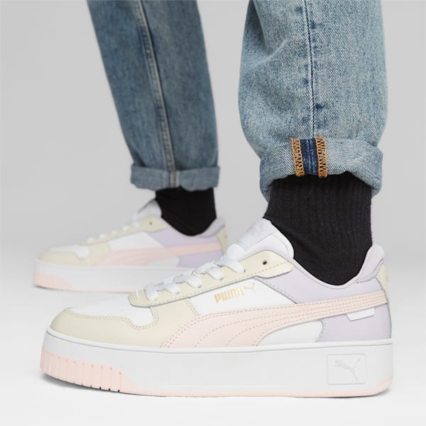 Sneakers Carina Femme, PUMA White-Frosty Pink-Alpine Snow, extralarge
